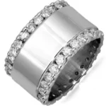 white gold diamond ring WRGM1282 front view