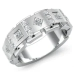 men’s white gold ring with diamonds