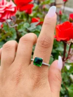 Luxury Gold Jewelry Ring – Code 10039 with Ruby and Emerald