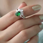 Luxury Gold Jewelry Ring – Code 10035 with Ruby and Emerald