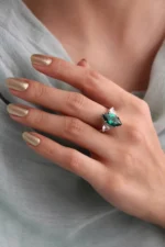 Women’s Emerald Gold Jewelry Ring – Code 10437