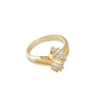 Attractive women's rings with diamonds and 100% 18k gold for women's engagement - best quality - Image 3