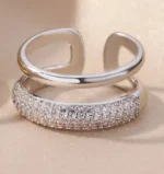 Women's gold ring, with diamond and 18-karat gold - white gold and yellow gold - 2024 fashion - Image 6