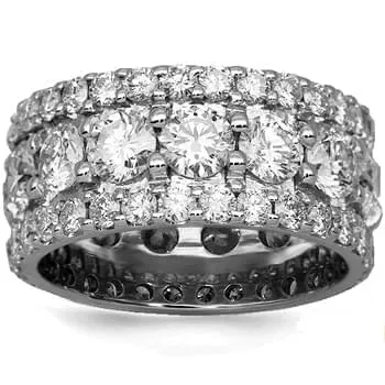 luxury men's diamond ring brilliant cut side view