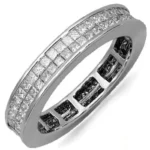 Men’s 18K white gold princess cut diamond ring WRGM1274