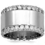 white gold diamond ring WRGM1282 front view