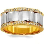 gold men’s ring with brilliant-cut diamond model WRGM1281