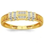 yellow gold men’s ring with brilliant diamonds WRGM1279