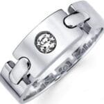 Luxury men’s gold ring with 0.72 ct diamond – Model RDM1068