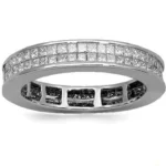 Men’s 18K white gold princess cut diamond ring WRGM1274