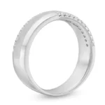 men’s white gold diamond band side angle