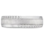 men’s white gold diamond band side angle