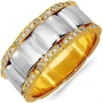 gold men’s ring with brilliant-cut diamond model WRGM1281