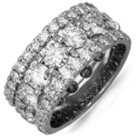 luxury men's diamond ring brilliant cut side view