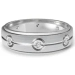 18K men’s gold ring with brilliant-cut diamonds WRGM1288