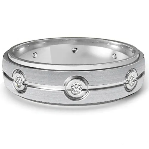 18K men’s gold ring with brilliant-cut diamonds WRGM1288