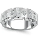 men’s white gold ring with diamonds