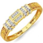 yellow gold men’s ring with brilliant diamonds WRGM1279
