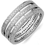 Men’s 18K diamond ring in white gold WRGM1283