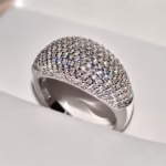 Genuine 18K gold rings for women, luxury diamond jewelry in three different models - Image 6
