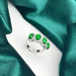 Quadruple Crown Emerald Gold Ring – Code 10274