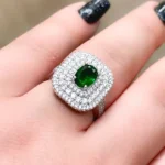 Bold Large Square Emerald Gold Ring – Code 10501