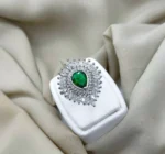 Peacock Design Women’s Emerald Gold Ring – Code 10708