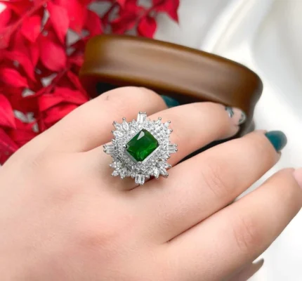 Large Sunburst Gold Ring for Women – Code 10709