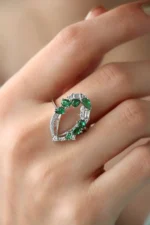 Women’s Gold Ring – Unique Teardrop Design, Code 10436