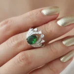 Emerald Gold Crown Design Ring – Code 11087