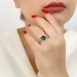Small Oval Gemstone Emerald Ring – Code 11112