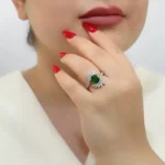 Simple Luxury Crown Emerald Ring – Code 11115