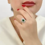 Medium Blossom Emerald Gold Ring – Code 11186