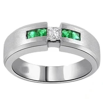 Men’s Emerald Ring with Diamond RGM1394