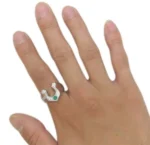 Men’s gold horseshoe ring with natural emerald and brilliant diamonds – RGM1707