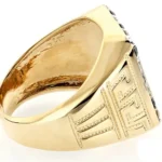 Luxury Men’s Gold Ring RGM1583 with Sapphire, Onyx, and Diamond