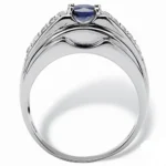 Men’s Gold Ring RGM1426 with Sapphire and Diamonds