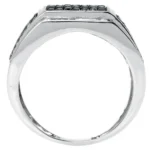 White Gold Ring for Men with Blue Sapphire and Diamond RGM1613