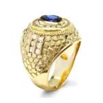 Men’s Gold Ring RGM1349 with Ruby and Diamond