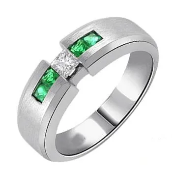 Men’s Emerald Ring with Diamond RGM1394