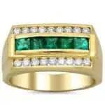 Men's Yellow Gold Gem Ring RGM1507 | Luxe Elegance