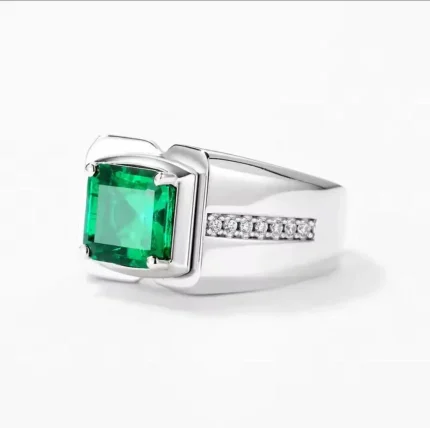 Cultivation Emerald Men’s Open Finger Ring – Fashion & Business Luxury