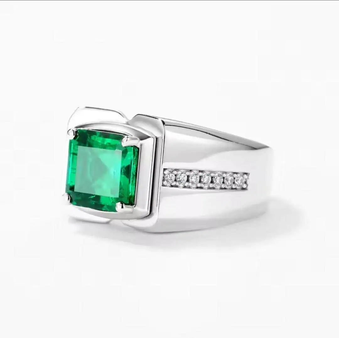 5169ed70-c313-46f3-862c-1c24dc2b9441 Cultivation Emerald Men’s Open Finger Ring – Fashion & Business Luxury
