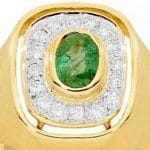 Men's Gold Emerald Brilliance Ring RGM1434 | Luxe Elegance