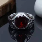 Red Cubic Zirconia Ring – S925 Silver, Wedding & Gift Jewelry