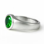 emerald circle ring for men