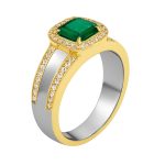 gemstone emerald ring for men