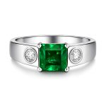 architectural emerald ring for men
