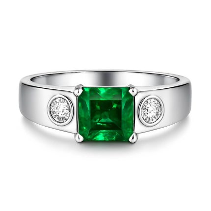 architectural emerald ring for men