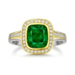 gemstone-set emerald gold ring f